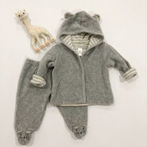 Nordstrom baby 2 piece reversible velour outfit